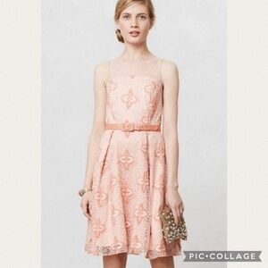 :Price Firm: Anthropologie Eva Franco Peach Blossom Dress